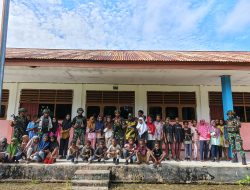 Satgas Pamtas RI-PNG Yonif 763/SBA Siap Sambut Hut RI Ke-80 Bersama Masyarakat