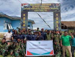 Satgas Yonif 521/DY Mendukung Upaya Deteksi Dini Malaria Melalui Pemeriksaan Darah Oleh Puskesmas Kobakma