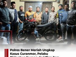 Polres Bener Meriah Ungkap Kasus Curanmor, Pelaku Diringkus Kurang dari 3 jam