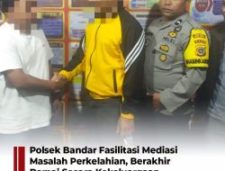 Polsek Bandar Fasilitasi Mediasi Masalah Perkelahian, Berakhir Damai Secara Kekeluargaan