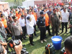 Apel Gelar Pasukan Dan Simulasi Karhutla di Griya Agung Palembang