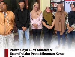 Polres Gayo Luwes, Amankan Enam Pelaku Pesta Minuman Keras Tuak di Gayo Lues