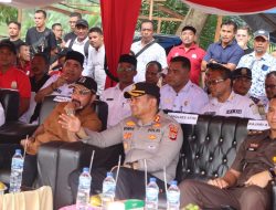 Kapolres Aceh Timur Hadiri Pembukaan Turnamen Sepakbola Piala Bupati Aceh Timur Cup I 2025