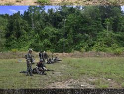 Tingkatkan Kemampuan Tempur, Satkopaska Koarmada III Gelar Latihan Menembak Senjata Bantu di Sorong