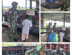 Outing class Satgas Yonif 521/DY Belajar Mengajar Terbatas Kepada Anak Anak di Distrik Elelim