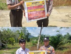 Cegah Kebakaran hutan dan lahan, Polsek Menjalin Gencarkan Himbauan Langsung kepada Masyarakat