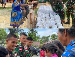 Berbagi Kasih di Hari Minggu, Satgas Yonif 131/Brajasakti Hangatkan Hati Warga Papua