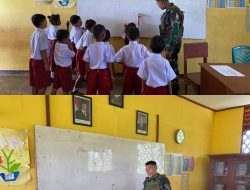 Tumbuhkan Semangat Belajar, Prajurit Satgas Yonif 144/JY Berikan Pembelajaran di SD Inpres Muting IV Merauke