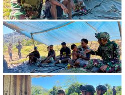 Satgas Yonif 521/DY Anjangsana di Distrik Benawa