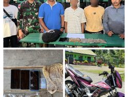 Upaya Penggagalan Penyelundupan Narkotika Jenis Ganja Kembali Ditunjukkan Oleh Satgas Yonif 131/Brajasakti di Perbatasan Papua