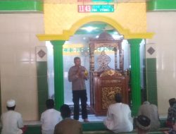 Kapolsek Sebangki Sampaikan Himbauan Kamtibmas dan Antisipasi Karhutla di Masjid Uswatun Hasanah