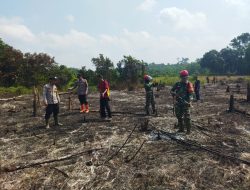 Kanit Samapta Polsek Menyuke Beserta Anggota Groundcheck dan Cek TKP Karhutla