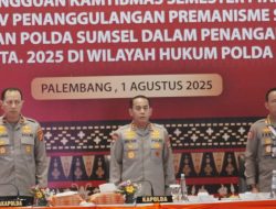 Evaluasi dan Strategi Diperkuat, Polda Sumsel Gelar Operasi TW II Tahun 2025: Kapolda Tekankan Optimalisasi Kinerja Lapangan