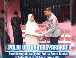 Polres Bener Meriah Salurkan Puluhan Bantuan Sosial untuk Warga Desa Jamur Atu, Kecamatan Mesidah
