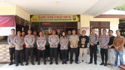 Kapolsek Menyuke Dampingi Dir Narkoba Polda Kalbar dan Kapolres Landak Kunjungan Kerja ke Polsek