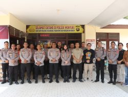 Kapolsek Menyuke Dampingi Dir Narkoba Polda Kalbar dan Kapolres Landak Kunjungan Kerja ke Polsek
