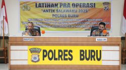 Waka Polres Buru Buka Latihan Pra Operasi Antik Salawaku 2025