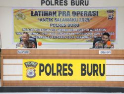 Waka Polres Buru Buka Latihan Pra Operasi Antik Salawaku 2025