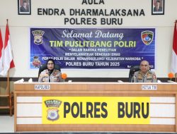 Tim Puslitbang Polri Teliti “Peran Polri dalam Menanggulangi Kejahatan Narkoba” di Polres Buru