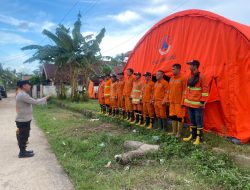Brigpol Rendy Permana Pimpin Apel Kesiapan Karhutla Bersama BNPB Provinsi Sumsel