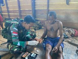 Sambut HUT RI ke-80, Pos Iwur Yonif 751/VJS Gelar Anjangsana Kesehatan untuk Warga Perbatasan