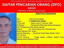 Polres Bener Meriah Masih Memburu Ir Usman, Tersangka Kasus Dugaan Korupsi DBH-CHT