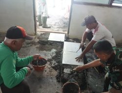Sasaran Fisik Rehab RTLH TMMD Reguler Ke-125 Kodim 0735/Surakarta Garab Pemasangan Keramik