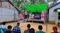 Kapolsek Sengah Temila Hadiri Kegiatan Reses Anggota Komisi XII DPR RI di Desa Senakin