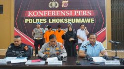 Personel Sat Reskrim Polres Lhokseumawe Berhasil Meringkus Dua Pelaku Jambret yang Sedang Beraksi