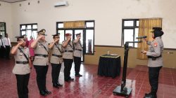 Kapolres Buru Pimpin Sertijab Tiga Pejabat Utama di Polres Buru