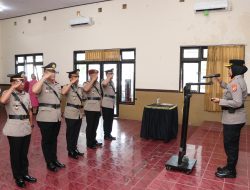 Kapolres Buru Pimpin Sertijab Tiga Pejabat Utama di Polres Buru