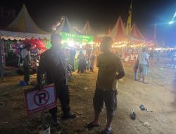 Polisi Laksanakan Patroli Malam di Area Pasar Malam untuk Cegah Gangguan Kamtibmas