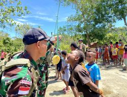 Menyongsong HUT Kemerdekaan RI ke 80, Satgas Yonif 131/Brajasakti Hadirkan Keceriaan di Perbatasan Papua