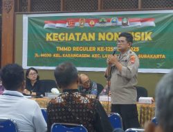 Sasaran Non Fisik TMMD Reguler Ke-125 Kodim 0735/Surakarta Gelar Penyuluhan Kamtibmas