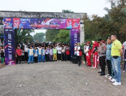 Monitoring dan Pengamanan Jalan Santai HUT RI ke-80 di Kecamatan Betung Berjalan Lancar