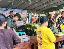 Bazar Pangan Murah Beras SPHP, Sinergi TNI – Bulog Di Wlingi Disambut Antusias Warga