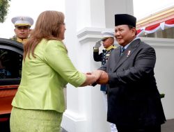 Presiden Prabowo Menyambut Kedatangan Presiden Republik Peru di Istana Merdeka