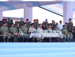 Dankorbrimob Polri Dampingi Kapolri Hadiri Upacara Gelar Pasukan Operasional dan Kehormatan Militer di Batujajar