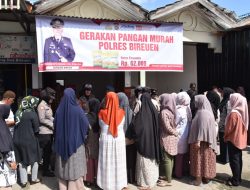 Polres Bireuen Gelar Program Gerakan Pangan Murah, 2 Ton Beras Kemasan 5 Kg Ludes Diserbu Masyarakat