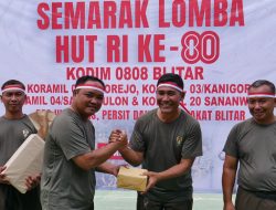 Guyub Rukun Kompak Dan Gembira, Kodim 0808 Meriahkan Lomba Menyambut HUT RI Ke 80 Di Blitar