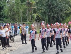 Pengamanan Gerak Jalan HUT ke-80 Kemerdekaan RI di Kecamatan Menjalin Berlangsung Aman dan Lancar