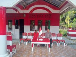 Kunjungi Rumah Merah Putih, Kanit Binmas Polsek Sengah Temila Apresiasi Semangat Nasionalisme Warga