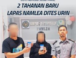 Zero Narkoba Sedari Awal, 2 Tahanan Baru Lapas Namlea Dites Urin