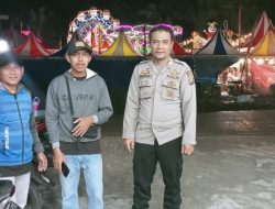 Polsek Sengah Temila Gelar Patroli Malam di Area Hiburan Rakyat untuk Cegah Gangguan Kamtibmas