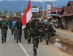Soliditas TNI, Polri, dan Instansi Daerah Terjalin di Hanmars Kodim 1430/Konut Sepanjang 10 Km 