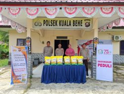 Polsek Kuala Behe Gelar Pasar Pangan Beras Murah Beras SPHP sebanyak 1 Ton