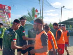Sambut HUT RI ke-80 Satgas Yonif 144/JY Selenggarakan Turnamen Futsal