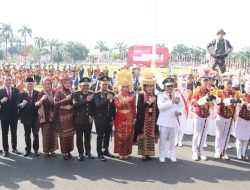 Marching Band Atdihira Wira Bhakti Polda Sumatera Selatan Tampil Memukau dalam Peringatan Hari Kemerdekaan Republik Indonesia Ke-80