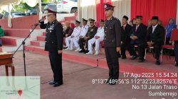 Upacara Penurunan Bendera HUT ke-80 RI di Desa Sumberejo Pagak Malang Berlangsung Lancar