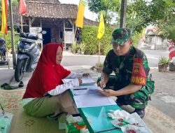 Babinsa Aktif Mendukung Kesehatan Balita dengan Datangi Posyandu